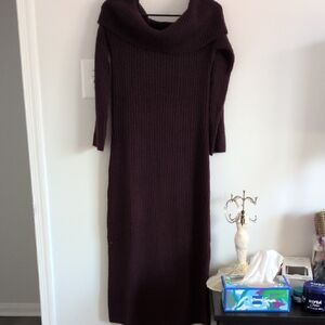 Rib Knit Off The Shoulder Dress